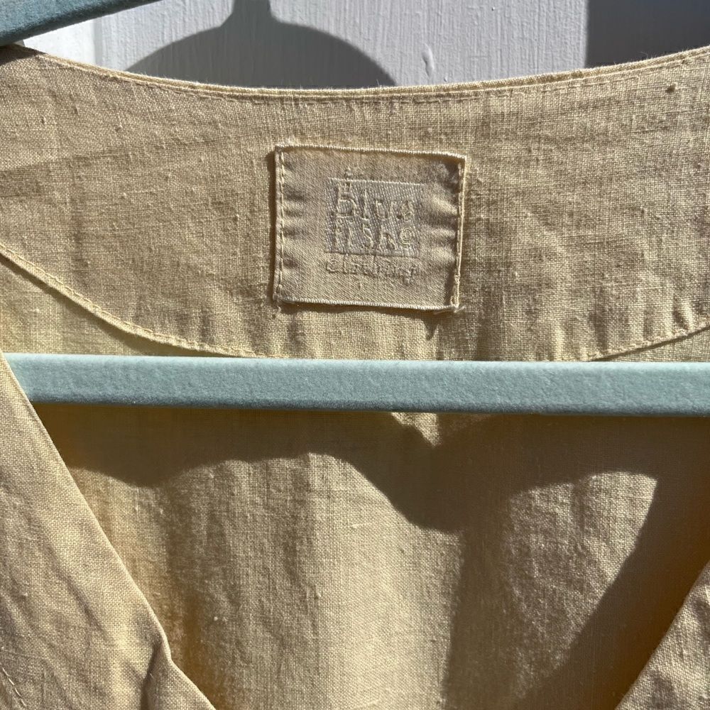 Blue Fish Hand Painted Linen Dress - Picture 12 of 14